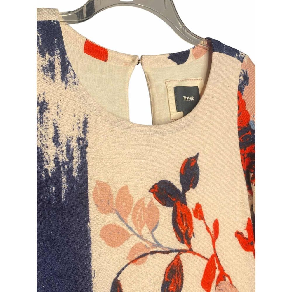 Anthropologie Maeve Anthousai Floral Knit Sweater Dress Bell Sleeves Size XS‎ - Picture 3 of 8